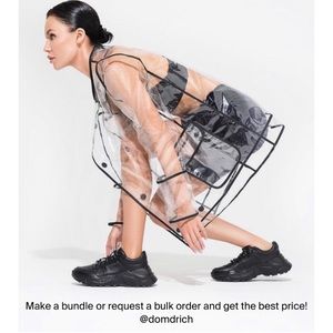 Transparent vinyl Raincoat.